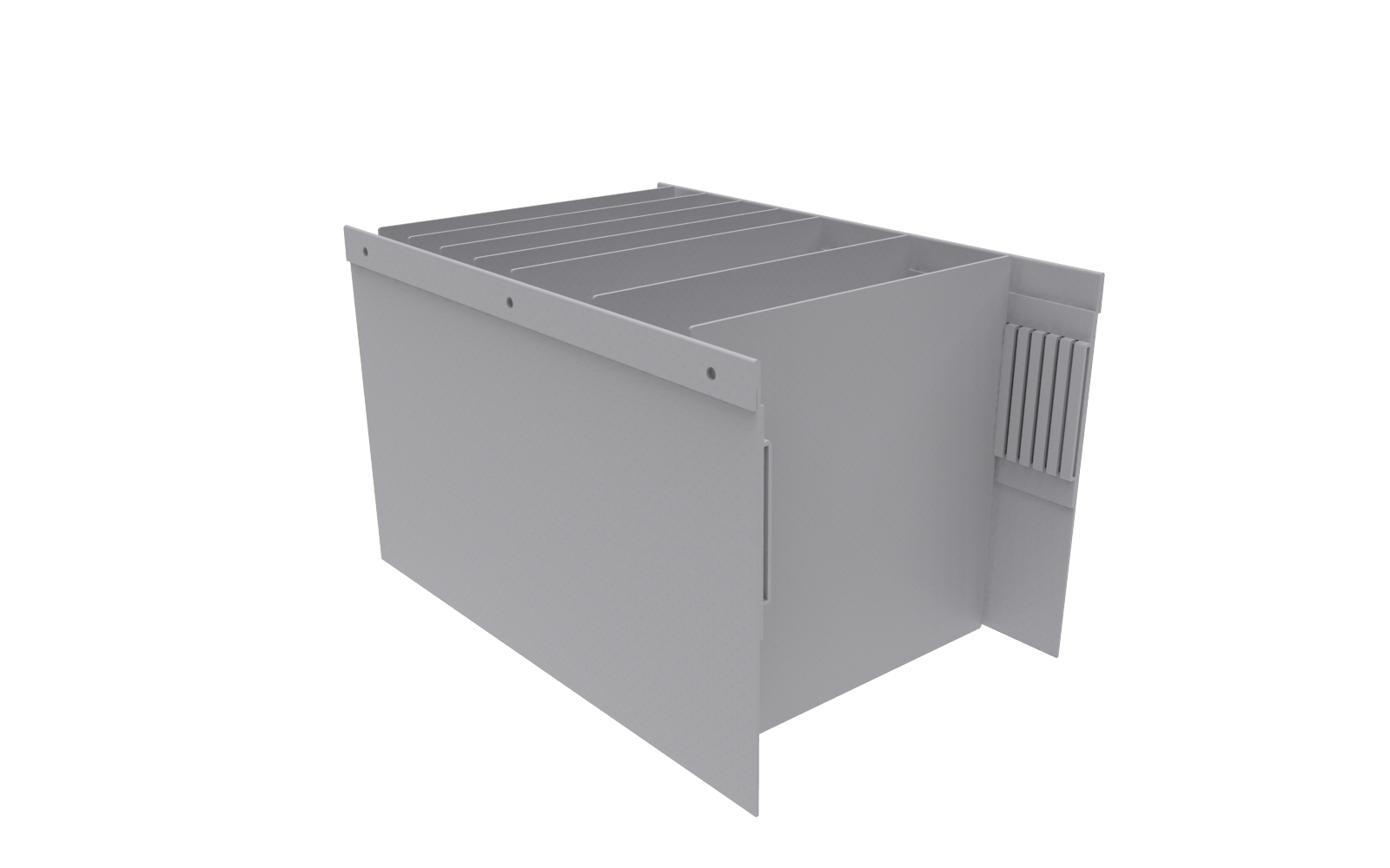 Separator with insertable partitions for collapsible crates with ring