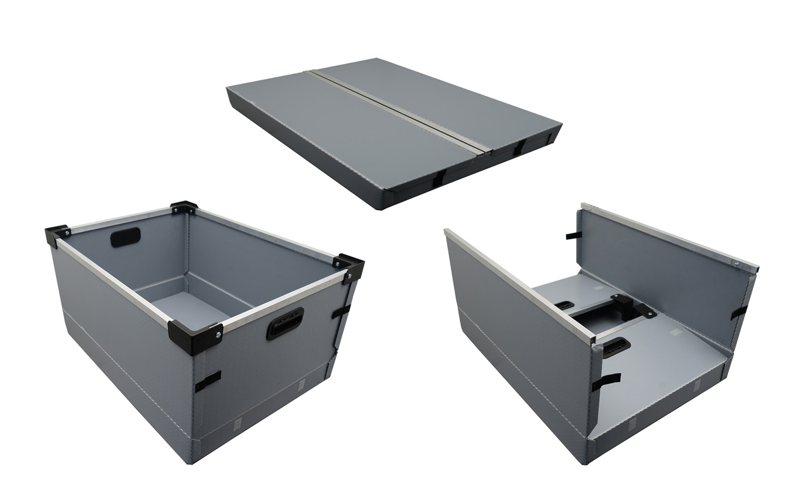 Smart collapsible box with corners