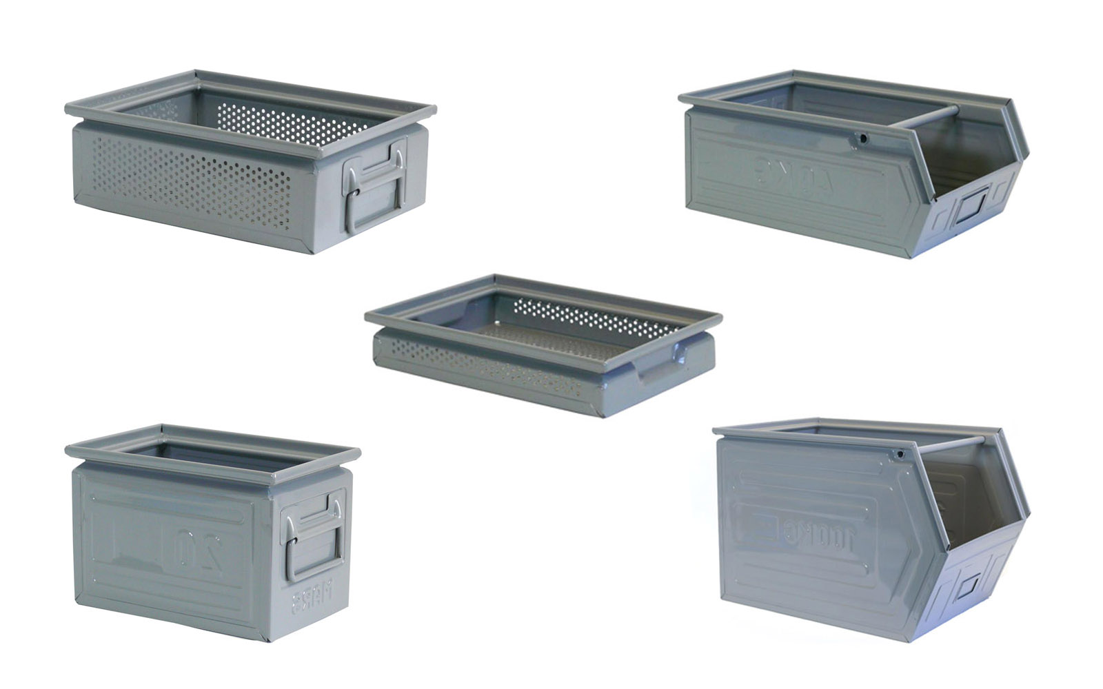 Metal storage boxes