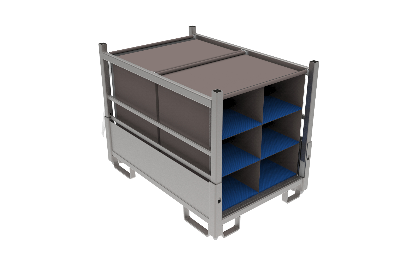 Textile applications for metal pallet boxes