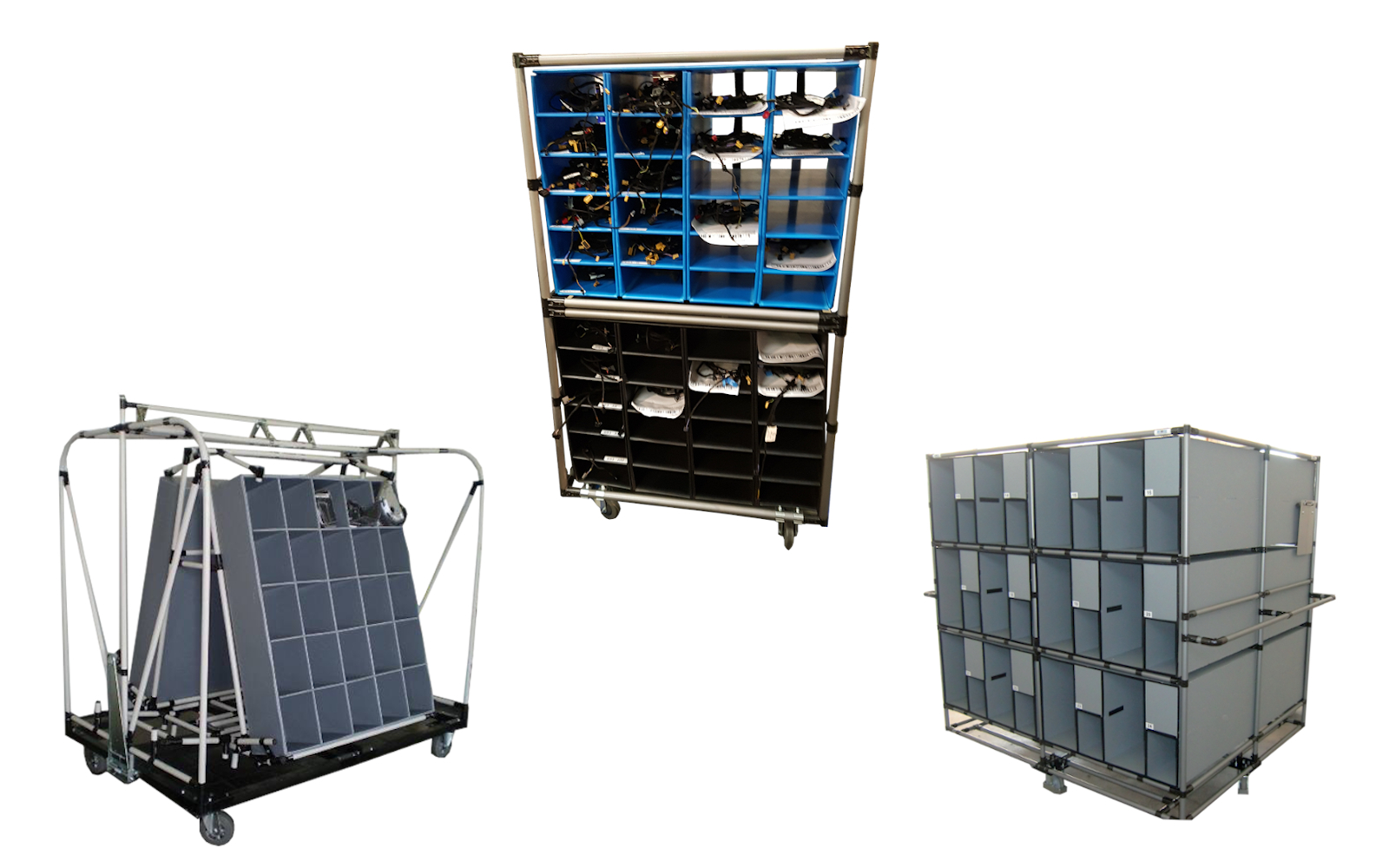 Cardboard-plastic applications for trolleys