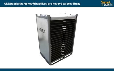 Plastkartonové aplikace pro kovové paletové boxy obr. 1