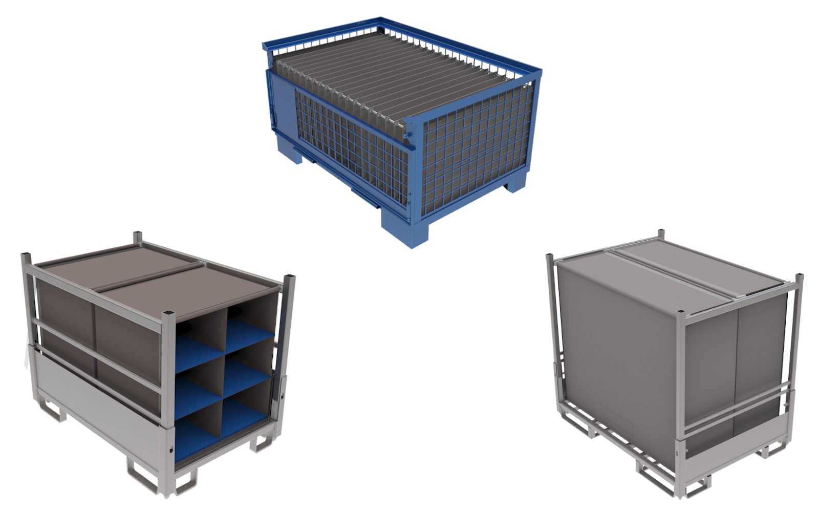 Applications for metal pallet boxes